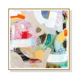 NNEDSZ Wall Art 80cmx80cm Changed My Mind IV by Aleah Koury Gold Frame Canvas