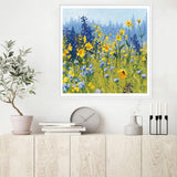 NNEDSZ Wall Art 50cmx50cm Joyful In July White Frame Canvas