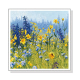 NNEDSZ Wall Art 70cmx70cm Joyful In July White Frame Canvas