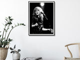 NNEDSZ Wall Art 40cmx60cm Young Stevie Nicks in Concert Poster, Black Frame Canvas