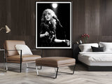 NNEDSZ Wall Art 40cmx60cm Young Stevie Nicks in Concert Poster, Black Frame Canvas