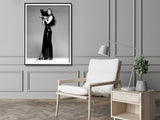 NNEDSZ Wall Art 50cmx70cm Cher Music Black and White, Black Frame Canvas