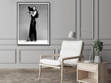 NNEDSZ Wall Art 100cmx150cm Cher Music Black and White, Black Frame Canvas