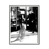 NNEDSZ Wall Art 50cmx70cm Luxury Brand Leopard Jewelry Shop Poster, Black Frame Canvas