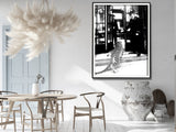 NNEDSZ Wall Art 90cmx135cm Luxury Brand Leopard Jewelry Shop Poster, Black Frame Canvas