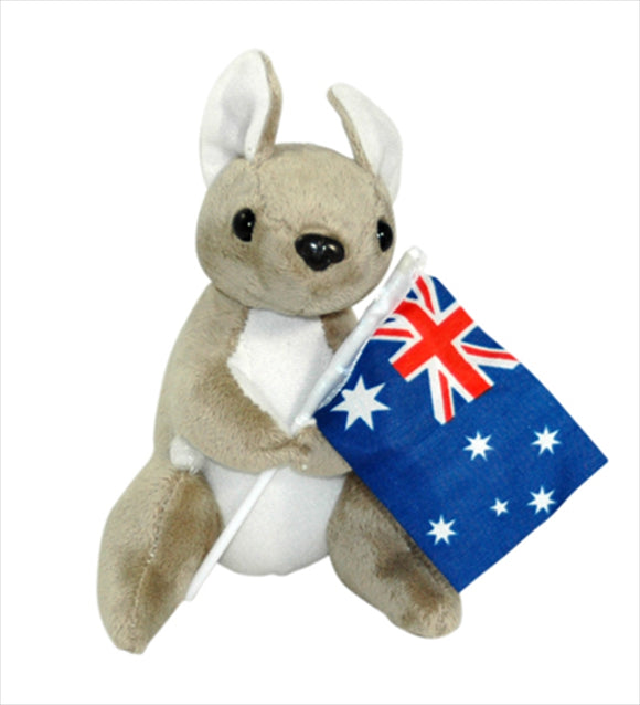 NNEDSZ 16cm Kangaroo W/ Flag