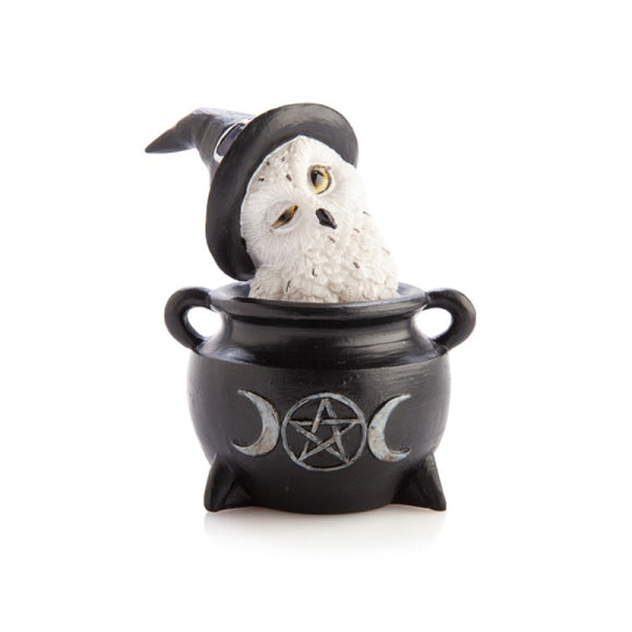 NNEDSZ Snowy Owl Cauldron Figurine