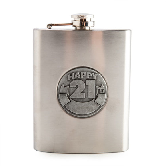 NNEDSZ 21st Engravable Metal Flask
