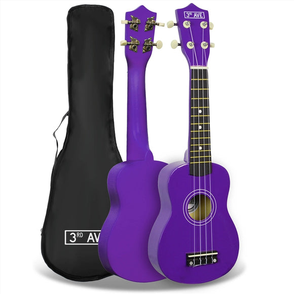 NNEDSZ 3rd Avenue Soprano Ukulele - Purple