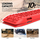 NNEDSZ Recovery Tracks Gen 2.0 10T Sand Mud Snow 2 Pairs Offroad 4WD 4x4 2PC 91CM Red