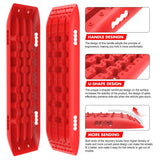 NNEDSZ Recovery Tracks Gen 2.0 10T Sand Mud Snow 2 Pairs Offroad 4WD 4x4 2PC 91CM Red