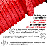 NNEDSZ 12V Electric Winch 14500LBS synthetic rope with 2 Pairs Recovery Tracks Gen2.0 Black
