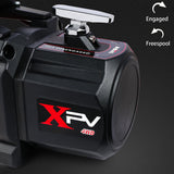 NNEDSZ 12V Electric Winch 14500LBS synthetic rope with 2 Pairs Recovery Tracks Gen2.0 Black