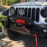 NNEDSZ 12V Electric Winch 14500LBS synthetic rope with 2 Pairs Recovery Tracks Gen2.0 Black