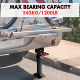 NNEDSZ 4x 440mm Drop Down Corner Legs W/Handle Steel Base Caravan Stabilizer Black