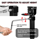 NNEDSZ 4x 440mm Drop Down Corner Legs W/Handle Steel Base Caravan Stabilizer Black