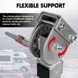 NNEDSZ 4x 440mm Drop Down Corner Legs Steadies Handle Steel Foot Caravan Trailer Silver