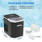 NNEDSZ Ice Maker Machine 2.2L Portable Ice Cube TBar Countertop Party Commercial