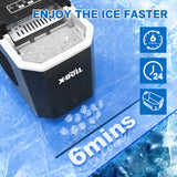 NNEDSZ Ice Maker Machine Commercial Portable  Ice Cube 2.2L Home Bar Benchtop Black