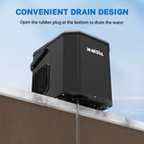 NNEDSZ Ice Maker Machine Commercial Portable  Ice Cube 2.2L Home Bar Benchtop Black