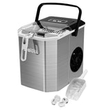 NNEDSZ Portable Ice Maker Machine Commercial Ice Cube 2.2L Home Bar Benchtop Sliver