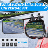 NNEDSZ Towing Mirrors Universal Multi Fit Clamp On 4X4 Caravan Trailer A Pair