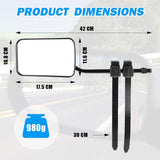 NNEDSZ Towing Mirrors Universal Multi Fit Clamp On 4X4 Caravan Trailer A Pair