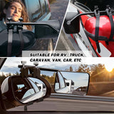 NNEDSZ Towing Mirrors Universal Multi Fit Clamp On 4X4 Caravan Trailer A Pair