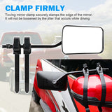 NNEDSZ 2x Towing Mirrors Pair Clip on Multi Fit Clamp On Towing Caravan 4X4 Trailer 4WD