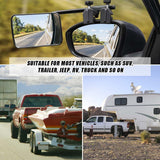 NNEDSZ 2x Towing Mirrors Pair Clip on Multi Fit Clamp On Towing Caravan 4X4 Trailer 4WD