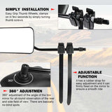 NNEDSZ 2x Towing Mirrors Pair Clip on Multi Fit Clamp On Towing Caravan 4X4 Trailer 4WD