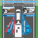 NNEDSZ Towing Mirrors Clip on Multi Fit Clamp On Towing Caravan 4X4 Trailer 4WD 5 Pairs