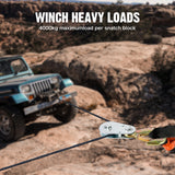 NNEDSZ4Ton Snatch Block Pulley Hook Wire Rope Hoist For 4WD ATV UTV Off Road