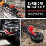 NNEDSZ Recovery Ring Soft Shackle Kit Snatch Block Pulley Rope Snatch Ring 4WD
