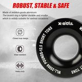 NNEDSZ Soft Shackle Synthetic Rope Recovery Snatch Ring /Recovery Hitch Receiver