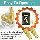 NNEDSZ Tyre Deflators Brass Air Deflator 0-60 PSI Tire Valve Core Tool Automatic