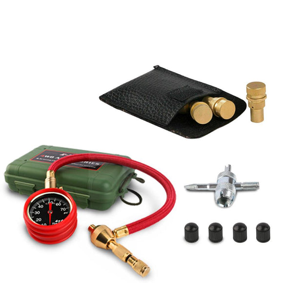 NNEDSZ Tyre Deflators Tire Automatic 4WD Pressure Gauge 4 Brass Deflator