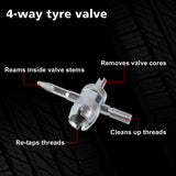 NNEDSZ Tyre Deflators Tire Automatic 4WD Pressure Gauge 4 Brass Deflator