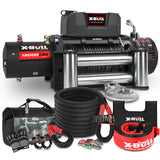 NNEDSZ 4WD Recovery Kit Kinetic Recovery Rope With 12000LBS Electric Winch 12V Winch 4WD 4X4 Offroad
