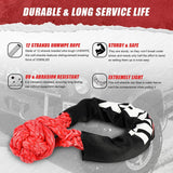 NNEDSZ 4WD Recovery Kit Kinetic Recovery Rope With 12000LBS Electric Winch 12V Winch 4WD 4X4 Offroad