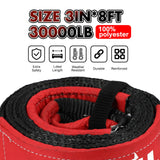 NNEDSZ 4WD Recovery Kit Kinetic Recovery Rope With 12000LBS Electric Winch 12V Winch 4WD 4X4 Offroad
