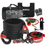NNEDSZ Recovery Rope kit Snatch Strap Soft Shackles Hitch receiver Kinetic Tire Deflator