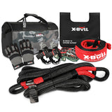 NNEDSZ Recovery Rope kit Snatch Strap Soft Shackles Hitch receiver Kinetic Tire Deflator