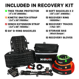 NNEDSZ 4WD Winch Recovery Kit 12Pcs Recovery Tracks Snatch Strap Soft Shackles Recovery Ring