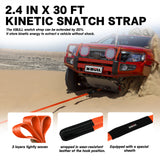 NNEDSZ 4WD Winch Recovery Kit 12Pcs Recovery Tracks Snatch Strap Soft Shackles Recovery Ring