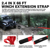 NNEDSZ 4WD Winch Recovery Kit 12Pcs Recovery Tracks Snatch Strap Soft Shackles Recovery Ring