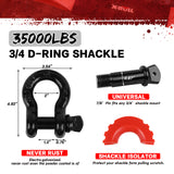 NNEDSZ 4WD Winch Recovery Kit 12Pcs Recovery Tracks Snatch Strap Soft Shackles Recovery Ring