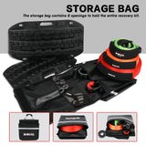 NNEDSZ 4WD Winch Recovery Kit 12Pcs Recovery Tracks Snatch Strap Soft Shackles Recovery Ring