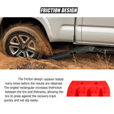 NNEDSZ 2 Pairs Recovery tracks Sand Mud Snow 4WD / 4x4 ATV Offroad Stronger Gen 3.0 - Red