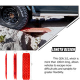 NNEDSZ 2 Pairs Recovery tracks Sand Mud Snow 4WD / 4x4 ATV Offroad Stronger Gen 3.0 - Red